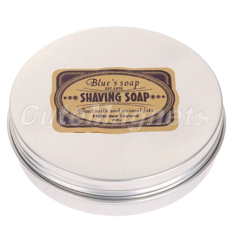 Photo 1 of Round Shaving Soap Goat's Milk Male Shave Tools Foaming Lather Dia 83mm with Box

