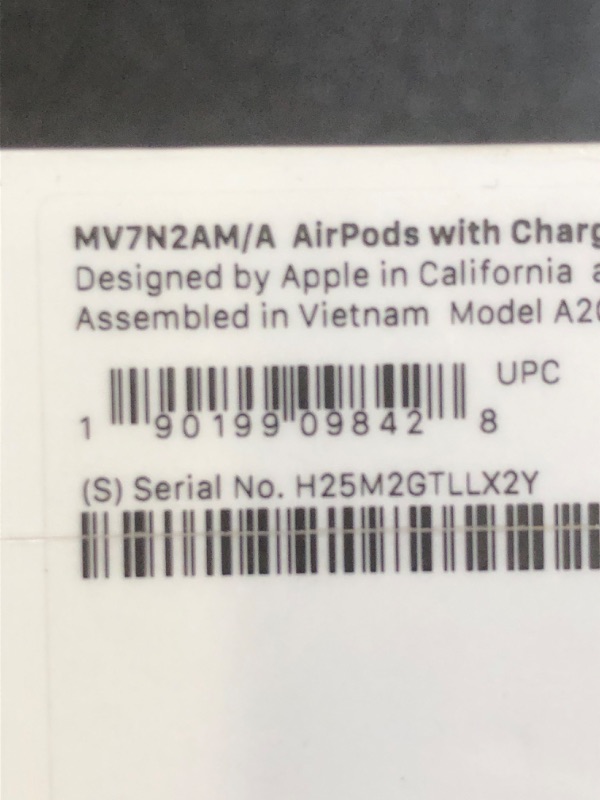 Photo 3 of Apple AirPods (2nd Generation) MV7N2AM/a with Charging Case - Stereo - Wireless - Bluetooth - Earbud - Binaural - in-ear
