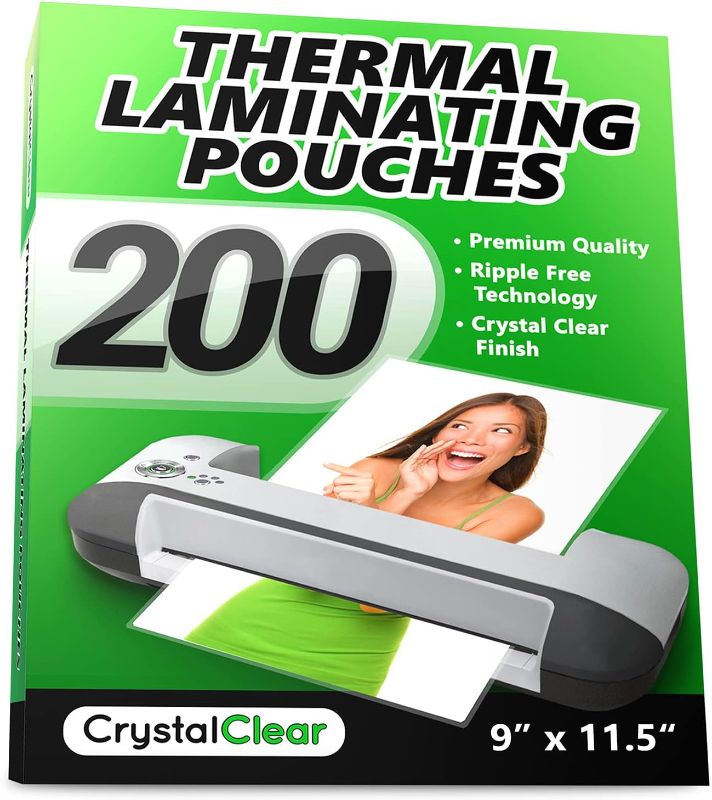 Photo 1 of Crystal Clear 200-Pieces Universal Thermal Laminating Pouches