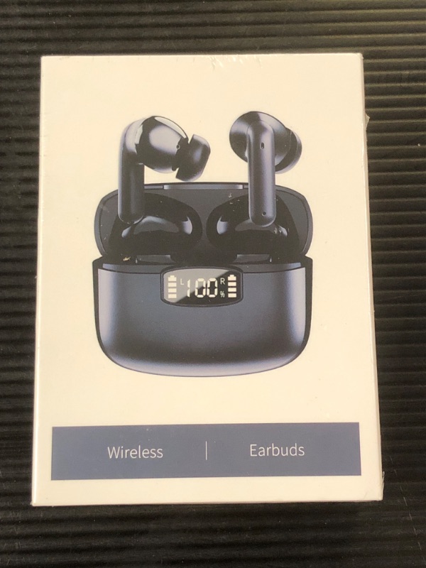 Photo 2 of FACTORY SEALED // Fommt Wireless Earbuds, Bluetooth 5.3 earphones, ENC Noise Cancelling, Bluetooth Earbuds With 40H Playtime,LED Power Display, Hi-Fi Stereo, Touch Control, IP7 Waterproof/Sweatproof Wireless Headphones