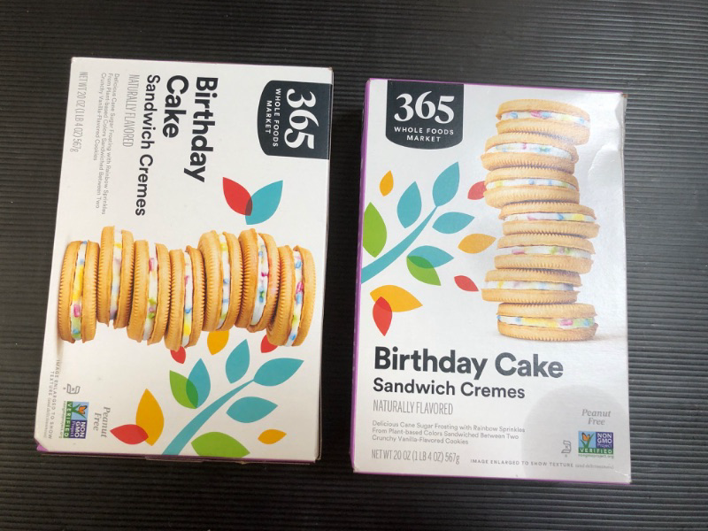 Photo 2 of ++PACK OF 2++ 365 by Whole Foods Market, Birthday Cake Sandwich Creme, 20 Ounce
