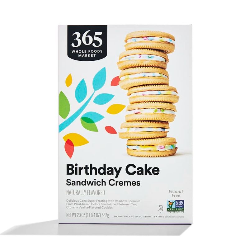 Photo 1 of ++PACK OF 2++ 365 by Whole Foods Market, Birthday Cake Sandwich Creme, 20 Ounce

