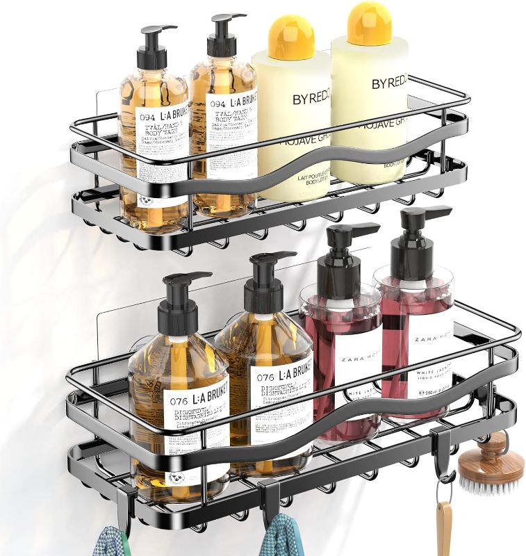Photo 1 of Shower Caddy, 2-Pack Adhesive Shower Organizer for Bathroom Storage