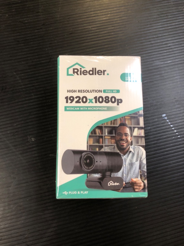 Photo 2 of Riedler 1080P Webcam with Tripod, Microphone and Privacy Cover, High Resolution 30FPS 1920x1080 Full HD for PC, Desktop, Monitor and Laptop, USB Plug & Play