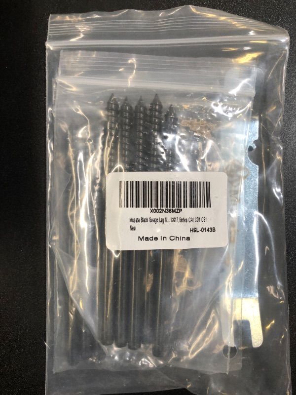 Photo 1 of Muzata 10Pack 1/8" Black Swage Lag Screws Left & Right Black Cable Railing Hardware Kit Handed Thread for Wood Post T316 Stainless Steel Stair Deck NeatBlack System 5 Pairs CK17, CA7 1/8" Black 10