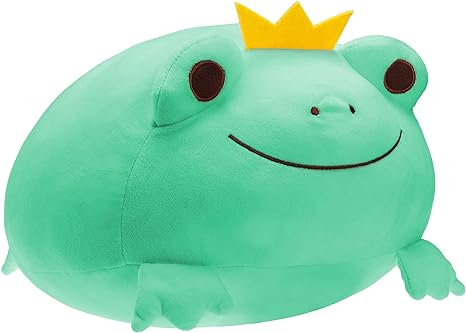 Photo 1 of Ditucu Cute Frog Plush Pillow Super Soft Squishy Stuffed Animal Kawaii Plushie Crown Frogs Decoration Gifts for Kids Green 14 inch
