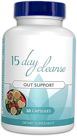 Photo 1 of 15 Day Gut Cleanse-15 Day Cleanse-15 Day Cleanse Gut Support,Advanced Formula with Snna, Cascara Sagrada & Psyllium Husk, Non-GMO (1Bottle-30 Capsules)  BB 05-20-2026