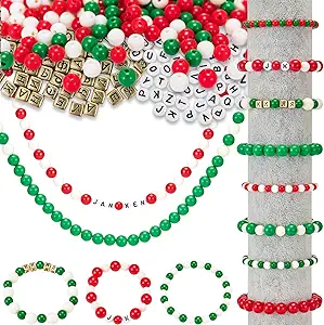 Photo 1 of 
DenniesCare Friendship Bracelet Making Kit Pony Beads Kit for Jewelry Making 1504Pcs Bracelets Crafts Plastic Irish Spacer Beads Green White Pony Beads DIY for Necklace Supplie