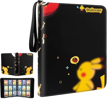 Photo 1 of Binder Compatible with Most Standard Size Cards,Trading Card Album 9-Pocket fits 900 Cards Collect Holder Album with Removable Sleeves - Gifts for Game Fans A-001
