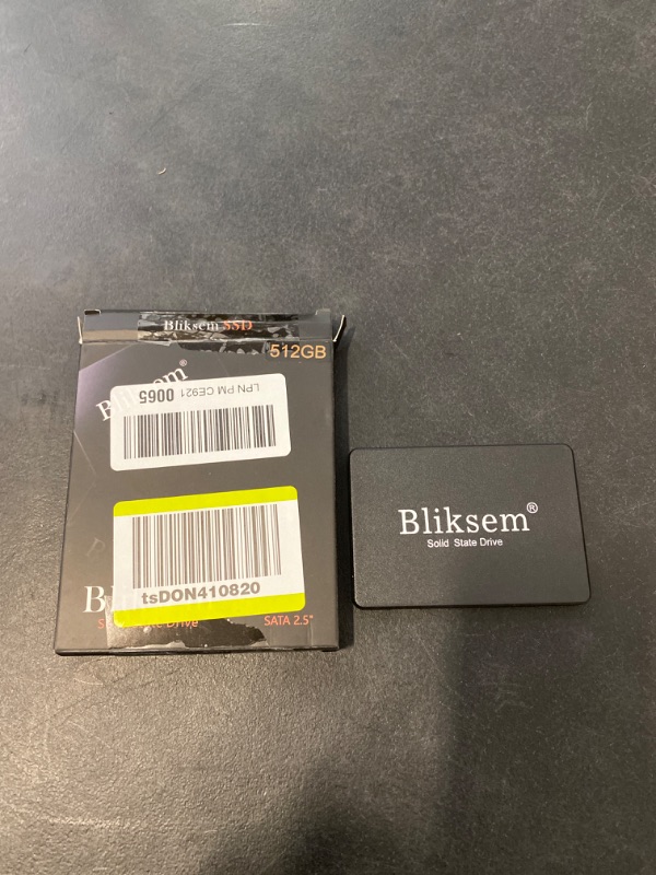 Photo 2 of Bliksem SSD 512GB SATA III 6Gb/s Internal Solid State Drive 2.5 7mm(0.28?) 3D NAND TLC Chip Up to 550 Mb/s for Laptop and Pc KD650 (Black 512GB)
