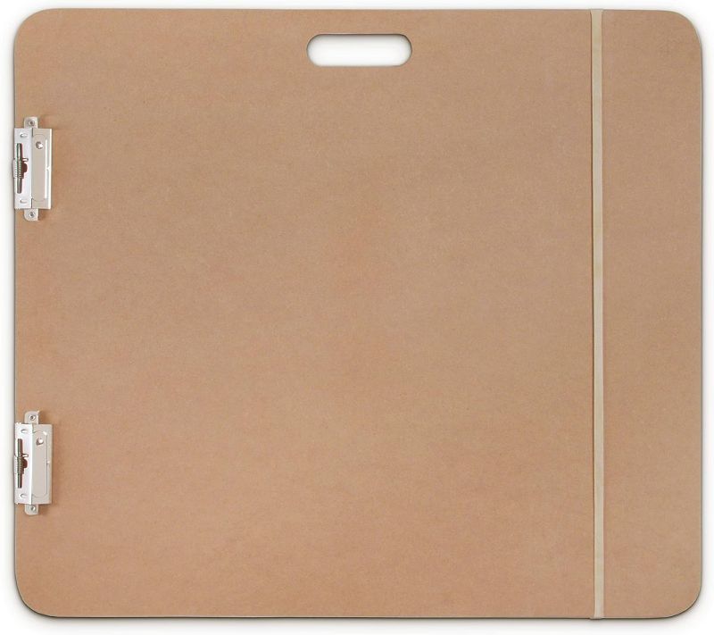 Photo 1 of ** FINAL SALE – SOLD AS IS **  (Small Crack) Saunders 05607 Recycled Hardboard Sketch board - Brown, 23 in. x 26 in. Clipboard with Built-in Handle - Solid Drawing Board for Artists, Students, and Creatives