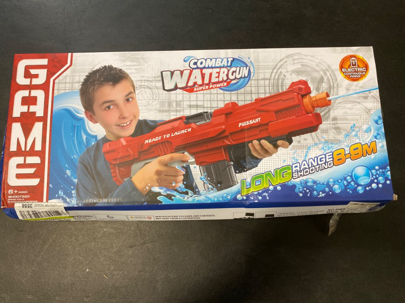 Photo 2 of Dolanus Electric Water Gun for Kids Adults - Automatic Squirt Gun With up to 32 Ft Long Range, Summer Outdoor Beach Swimming Pool Party Super Soaker Toys, Gift for Kids Age 8 9 10 11 12 Years Old Boys