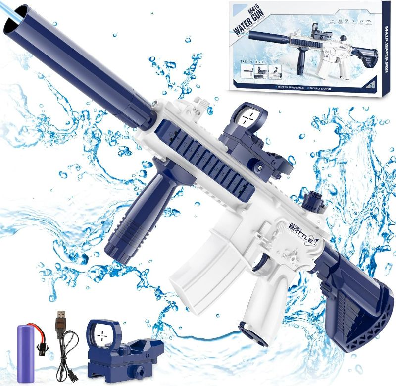 Photo 1 of Dolanus Electric Water Gun for Kids Adults - Automatic Squirt Gun With up to 32 Ft Long Range, Summer Outdoor Beach Swimming Pool Party Super Soaker Toys, Gift for Kids Age 8 9 10 11 12 Years Old Boys