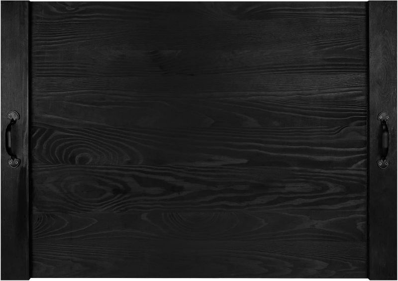 Photo 1 of Chunful Stove Top Cover Board 30 x 22 Inch Wood Stove Top Cover Rustic Noodle Board Stove Cover with Handles for Electric Stove Gas Burners Kitchen Counter(Black)