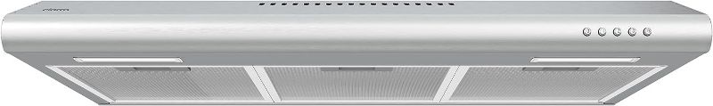 Photo 1 of CIARRA Range Hood 30 inch Under Cabinet Ductless Vent Hood for Kitchen Stove Hood with 3 Speed Exhaust Fan in Stainless Steel