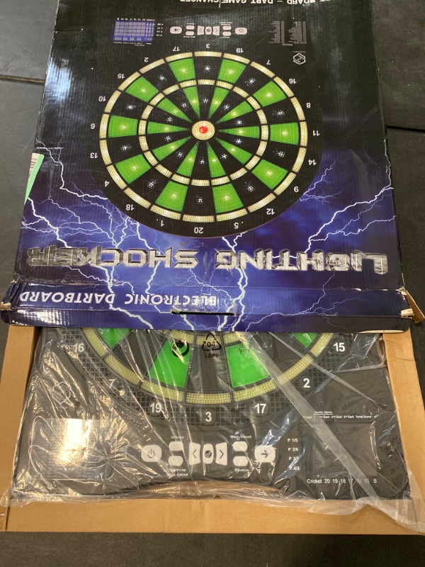 Photo 2 of Turnart Electronic Dart Board,13 inch Illuminated Segments Light Based Games Electric Dartboard for Adults Tested Tough Segment for Enhanced Durability Professional with Scoring