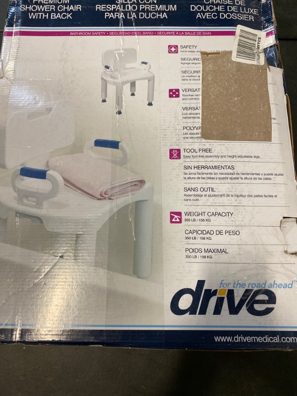 Photo 3 of Drive Medical Premium Series Shower Chair with Back and Arms