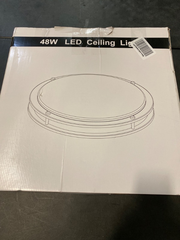 Photo 3 of DLLT 32In Oval LED Ceiling Light Fixture, 45W Dimmable LED Flush Mount Ceiling Light with Remote, 3000K/4000K/5000K Adjustable, Brush Nickel Finish for Bedroom/Living Room/Dining Room