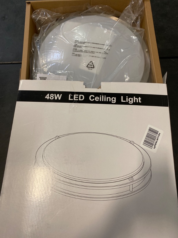 Photo 2 of DLLT 32In Oval LED Ceiling Light Fixture, 45W Dimmable LED Flush Mount Ceiling Light with Remote, 3000K/4000K/5000K Adjustable, Brush Nickel Finish for Bedroom/Living Room/Dining Room