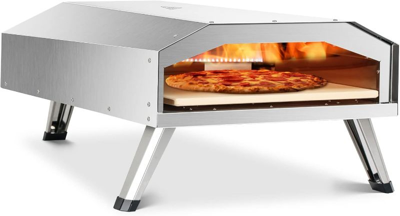 Photo 1 of Gas Pizza Oven, 12 inch Portable Stainless Steel Propane Pizza Oven, Outdoor Pizza Maker with Stone for Baked Pizza