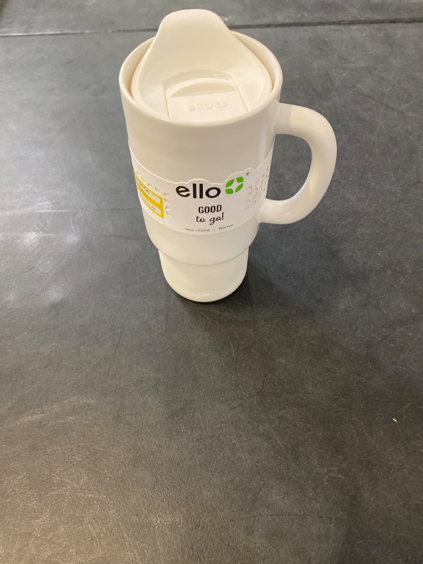 Photo 2 of Ello Commute 18oz Ceramic Travel Mug White