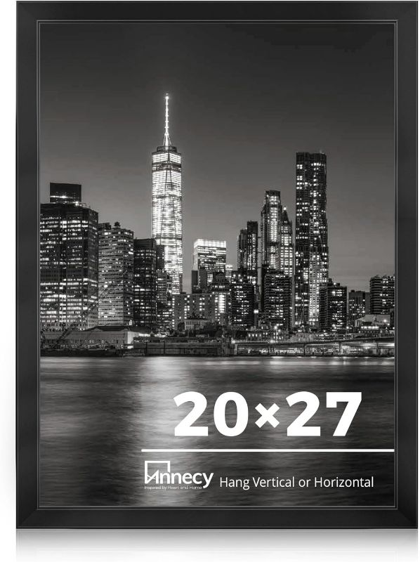 Photo 1 of Annecy 20x27 Picture Frame Black1 Pack, 20 x 27 Picture Frame for Wall Decoration, Classic Black Minimalist Style Suitable for Decorating Houses, Offices, Hotels