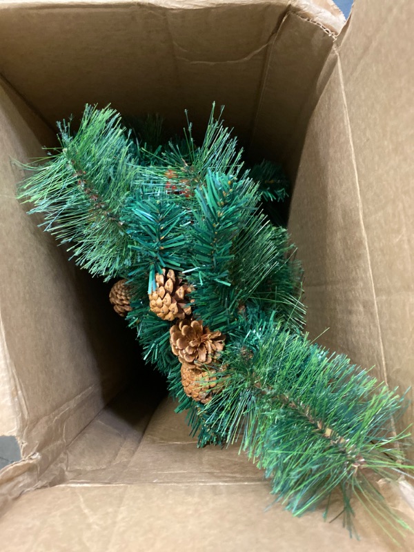 Photo 2 of 2X - Nearly Natural 4ft. Pine, Pinecone and Berries Artificial Christmas Tree in Decorative Urn