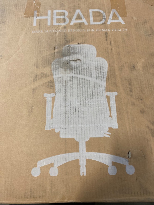 Photo 1 of Hbada P3 Ergonnomic Office Chair with 2D Adjustable Lumbar Support, Office Chair with Adjustable Headrest and Armrest, 145° Stepless Tilt Function, Thick Seat Cushion, Black(No Footrest)