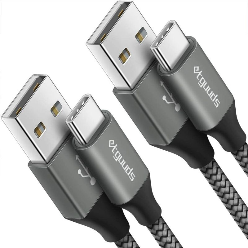 Photo 1 of etguuds 2-Pack 3ft USB C Cable 3A Fast Charge, USB A to Type C Charger Cord Braided for Samsung Galaxy A10e A15 A25 A54 A51 A50, S24 S23 S22 S21 S20 S10 S10E S9, Note 20 10 9, Moto G G9 G8