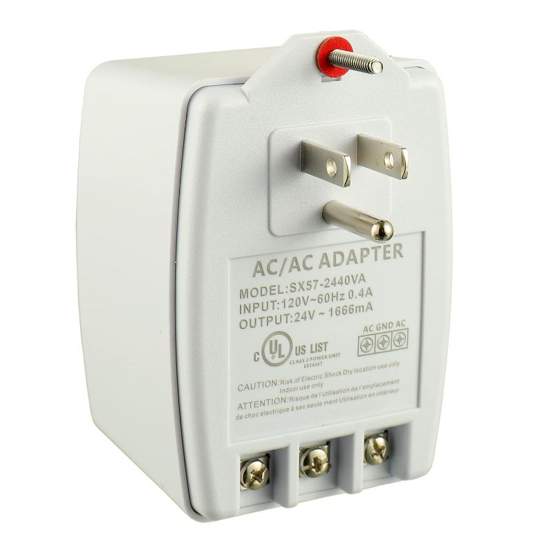 Photo 1 of 24V 40VA Plug in Thermostat and Doorbell Transformer Compatible with Nest, Ecobee, Sensi and Honeywell Thermostat and All Versions of Ring Doorbell
