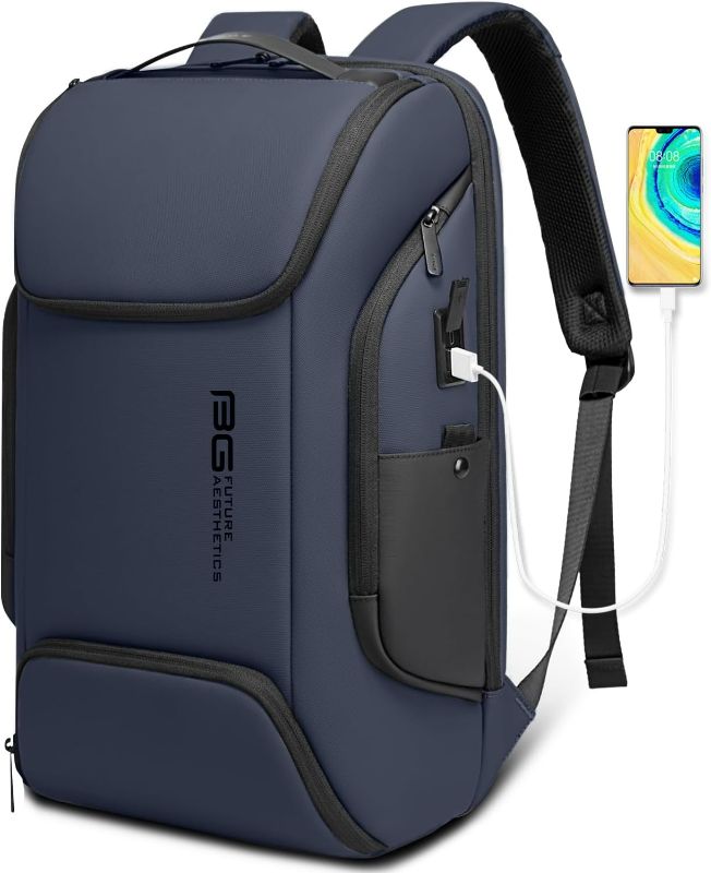 Photo 1 of BANGE Business Laptop Smart backpack Can Hold 15.6 Inch Laptop Commute Backpack Carry on bag for men and women (Blue)