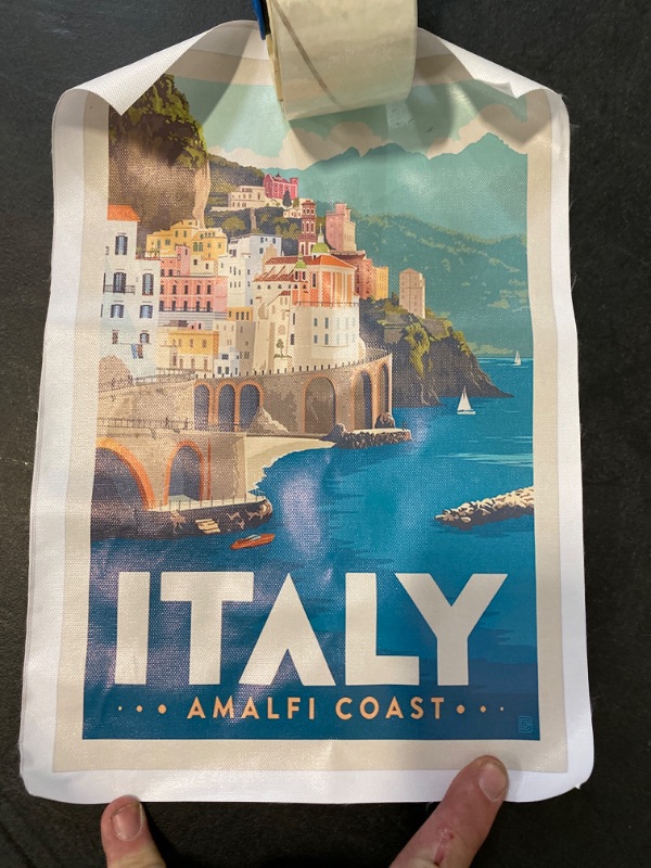 Photo 2 of Italian Vintage Travel Poster Amalfi Coast Aesthetic Landscape Poster Wall Art Oil Painting Poster Canvas Printing Art Decoration Poster Living Room Bedroom Decoration Aesthetic Picture Unframe-style