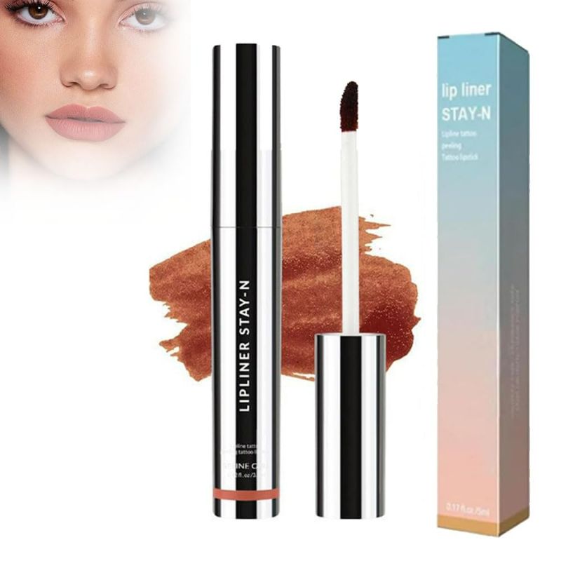 Photo 1 of Detachable Lip Liner, Lip Stain Lip Liner Pencil, Peel lip liner, Longwear and Pigmented Lip Pencil, Matte Detachable Gel Long Lasting Lip Stain (03)