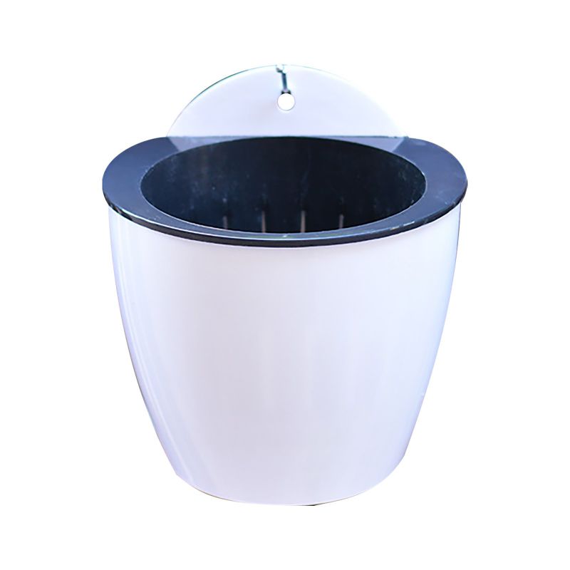 Photo 1 of 4 Pc Self Watering Solid Color Flower Pot Wall Hanging Resin Automatic Plastic Planter Durable (Color : White, Size : 13.7X6.5X9CM) (OneColor 13.7X6.5X9CM)