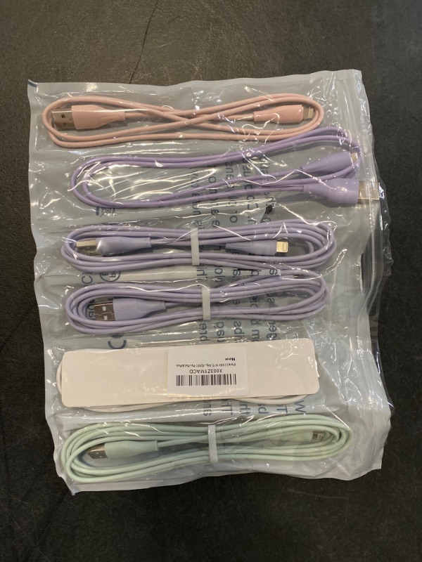 Photo 2 of 6Pack(3/3/6/6/6/10 FT) Original [Apple MFi Certified] iPhone Charger Fast Charging Lightning Cable iPhone Charger Cord Compatible with iPhone 14/13/12/11 Pro Max/XS MAX/XR/XS/X/8/7 Plus iPad AirPods