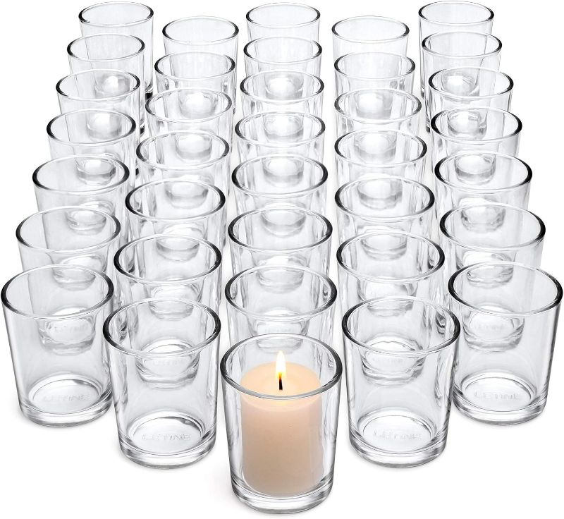 Photo 1 of LETINE 72pcs Votive Candle Holders Designed for Wedding Decor- Glass Candle Holder& Tea Lights Candle Holder- Candle Holder for Christmas, Wedding Centerpieces, Thanksgiving