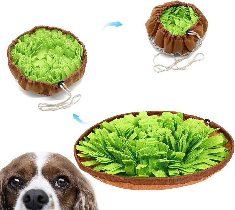 Photo 1 of Snuffle Mat for Dogs,Adjustable Snuffle Mats,Snuffle Foraging Mat for Smell Training and Slow Eating,Snuffle Mat for Large/Medium/Small Dogs(18.9 * 18.9 * 3.1)