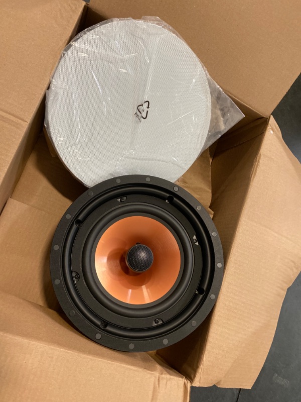 Photo 2 of Ceiling Speakers, One Piece 8" 120watt 2-Way in-Ceiling Surround Sound Speakers for Whole House Audio, HOM Theater,Indoor/Outdoor Placement - Bath, Kitchen, Covered Porches.8ohms