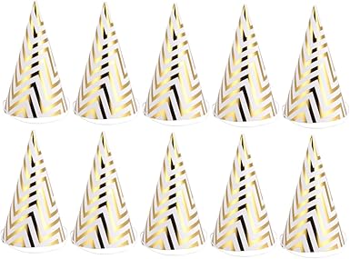 Photo 1 of 10pcs Children Party Hat Triangle Party Hat Comfortable Party Hat Golden Party Hat Hats Has Girls Hat