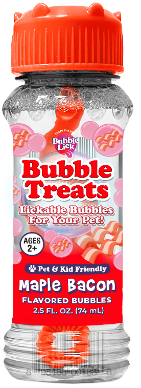 Photo 1 of 2 Pack BubbleLick Bubble Treats Maple Bacon Flavored Bubbles For Your Pet