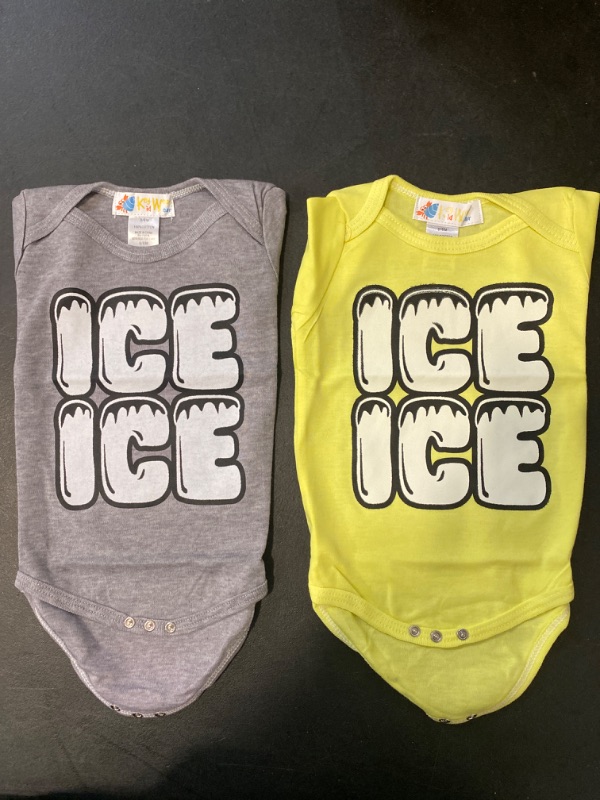 Photo 1 of 2 Pack Size 0-6 M Ice Ice Yellow And Gray Baby Clothes