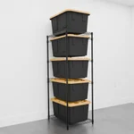 Photo 1 of SafeRacks 5-Tier NSF Certified Wire Shelf: Multi-Purpose Steel Storage Shelving - Shelf Liner, Adjustable Shelves & Feet - Pantry, Garage & Kitchen, Home or Restaurant Organization