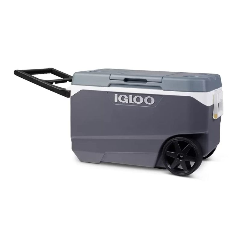 Photo 1 of Igloo 90-quart Maxcold Latitude Flip and Tow Wheeled Cooler

Features:
Foam Insulated Lid & Body For Axcold 5 Day Ice Retention
Oversized Wheels Provide All Terrain Mobility
Hybrid Latches Have A Stainless Steel Hinge For Added Durability & Secure Lid Clo