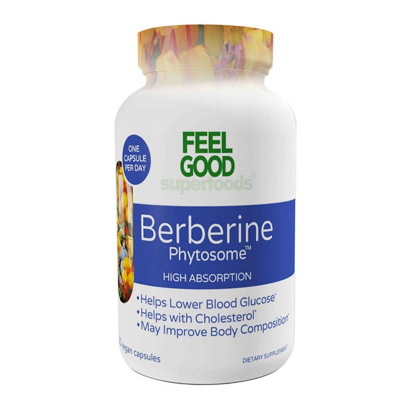 Photo 1 of Feel Good Superfoods Berberine Phytosome High Absorption, 120 Vegan Capsules