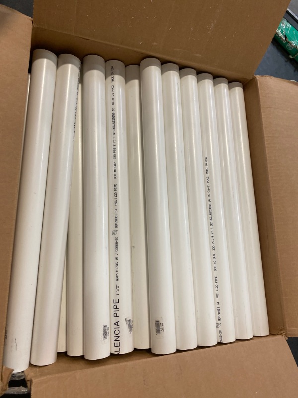 Photo 1 of 69 Count 1-1/2 in. x 2 ft. PVC DWV Schedule 40 Pipe Sticks