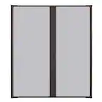 Photo 1 of 72 in. x 80 in. LuminAire Bronze Double Universal Aluminum Gliding Retractable Screen Door Fits 68 to 72 in. Opening
