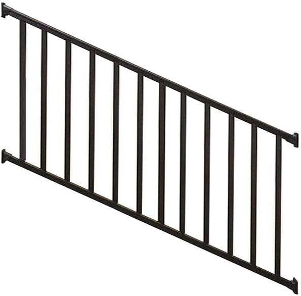 Photo 1 of 6 ft. Aluminum Deck Railing Stair Kit with Pickets in Matte Black for 36 in. high system
by Peak Aluminum Railing