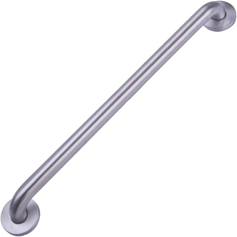 Photo 1 of Amazon Basics Bathroom Handicap Safety Grab Bar, 36 Inch Length, 1.25 Inch Diameter, Stainless Steel