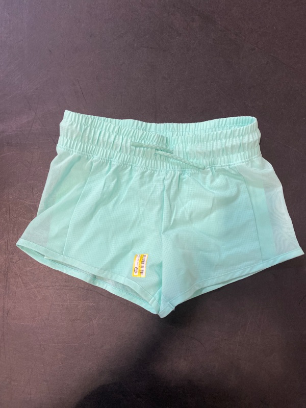 Photo 1 of Size M 8/9 Girls Mint Green Moisture Wicking Drawstring Waistband Active Shorts 