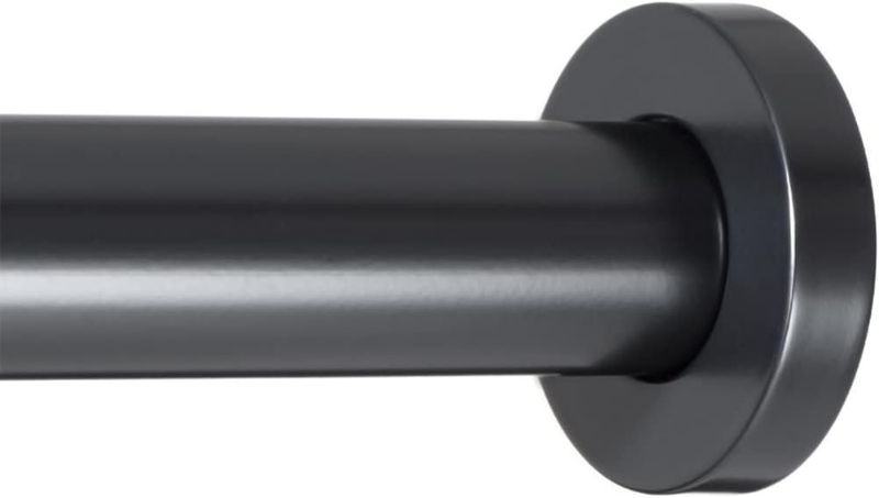 Photo 1 of Ivilon Shower Tension Curtain Rod - Adjustable Tension Rod for Shower Curtains, Bathroom, or Windows, Easy to Install, No Drilling Required, Rustproof, Spring Loaded, Adjustable 24 to 36 Inch Black